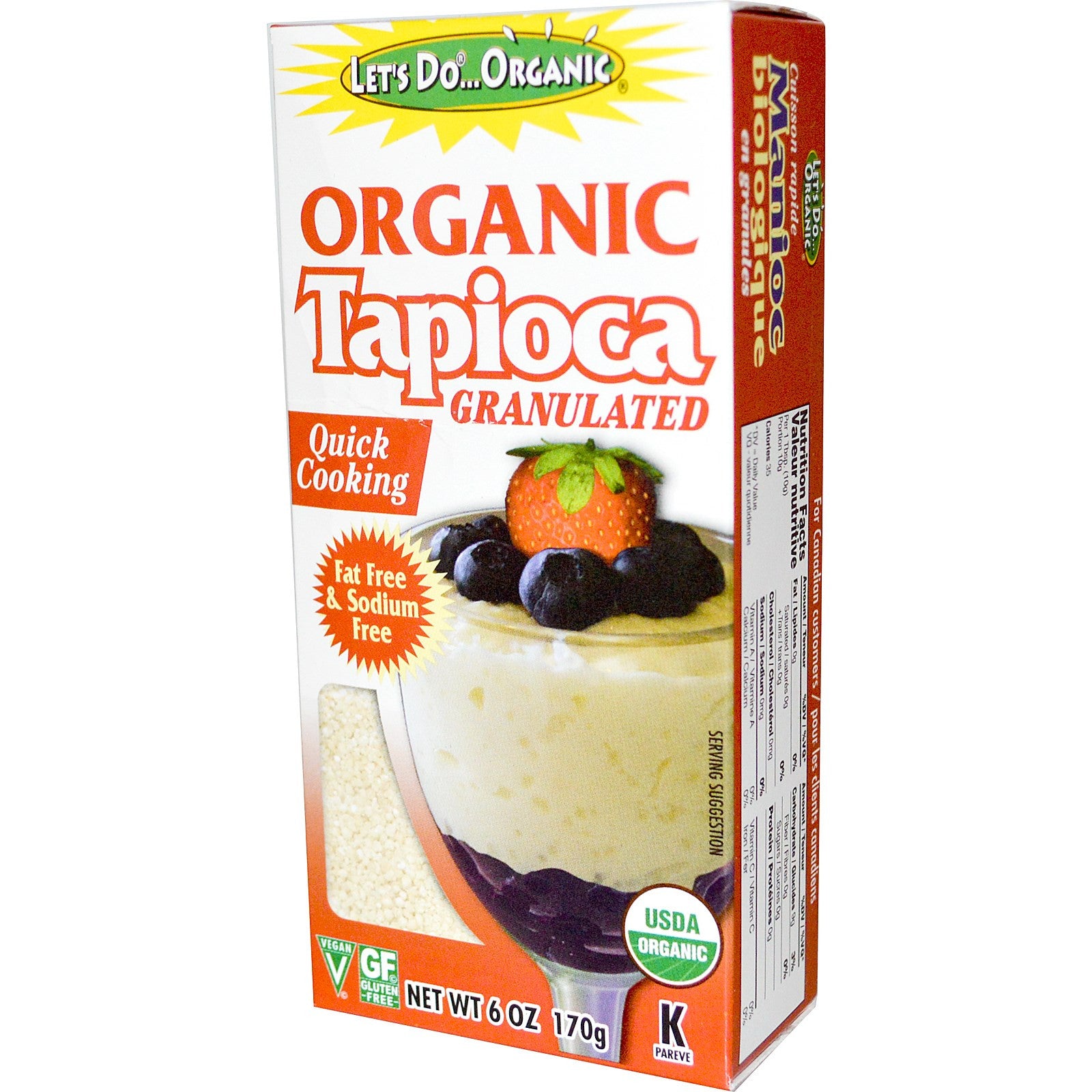 Let S Do Organic Tapioca Granules 170g Vegansupply Ca