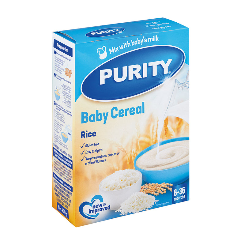purity baby cereal