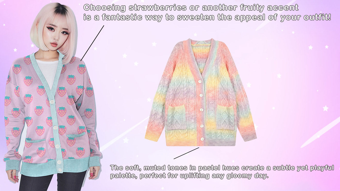 Kawaii Cardigan sweaters - Cute outfits and fairy kei fashion