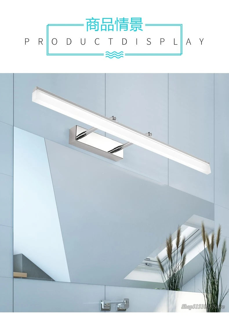 Modern Simplicity Vanity Lights Retractable Bathroom Led Makeup Vanity Table Lamp Bathroom Cabinet Vanity Mirror Light Fixture