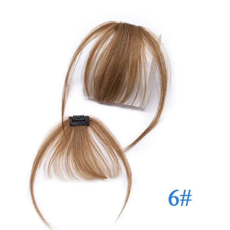 SEGO Clip In Bangs Human Hair Air Bangs Invisible Bangs Brazilian Blonde Hair Pieces Non-remy Replacement Hair Extension