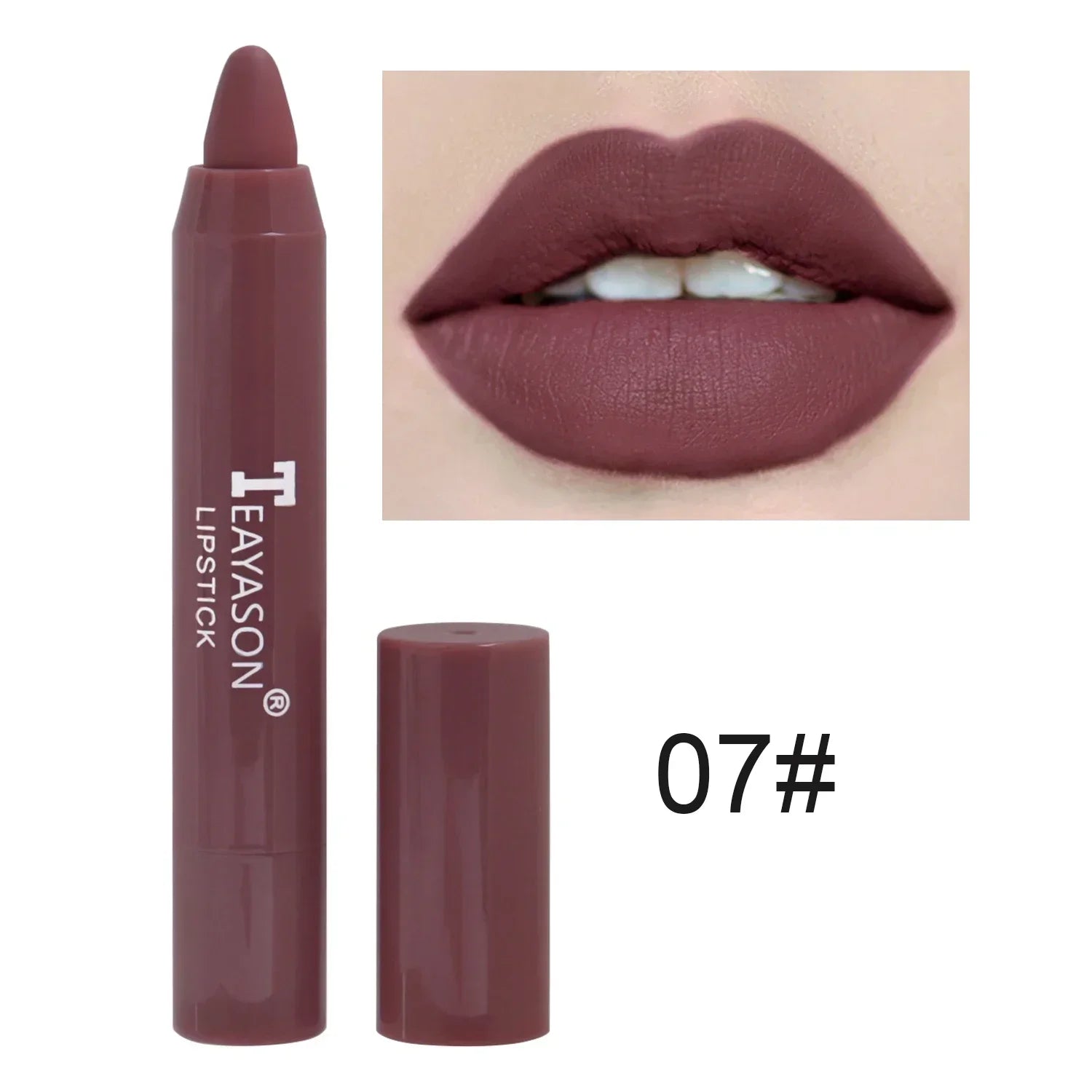 1pc Velvet Matte Lipstick Long Lasting Color Rendering Non-stick Cup Lip Glaze Lips Liner Pencil Waterproof Woman Cosmetics Nude