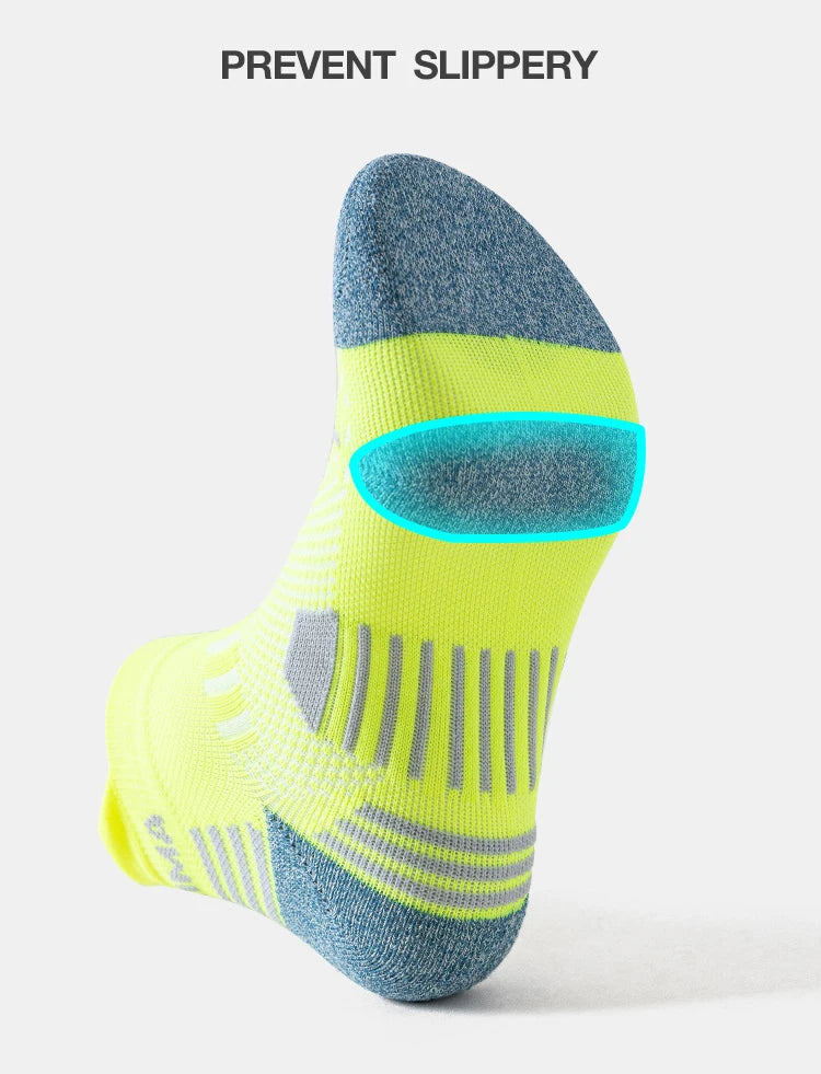 6 Pairs Marathon Running Sock Men Women Professional Sport Ankle Socks for Marathon Fitness Thickened Cushioned Tube Short Socks