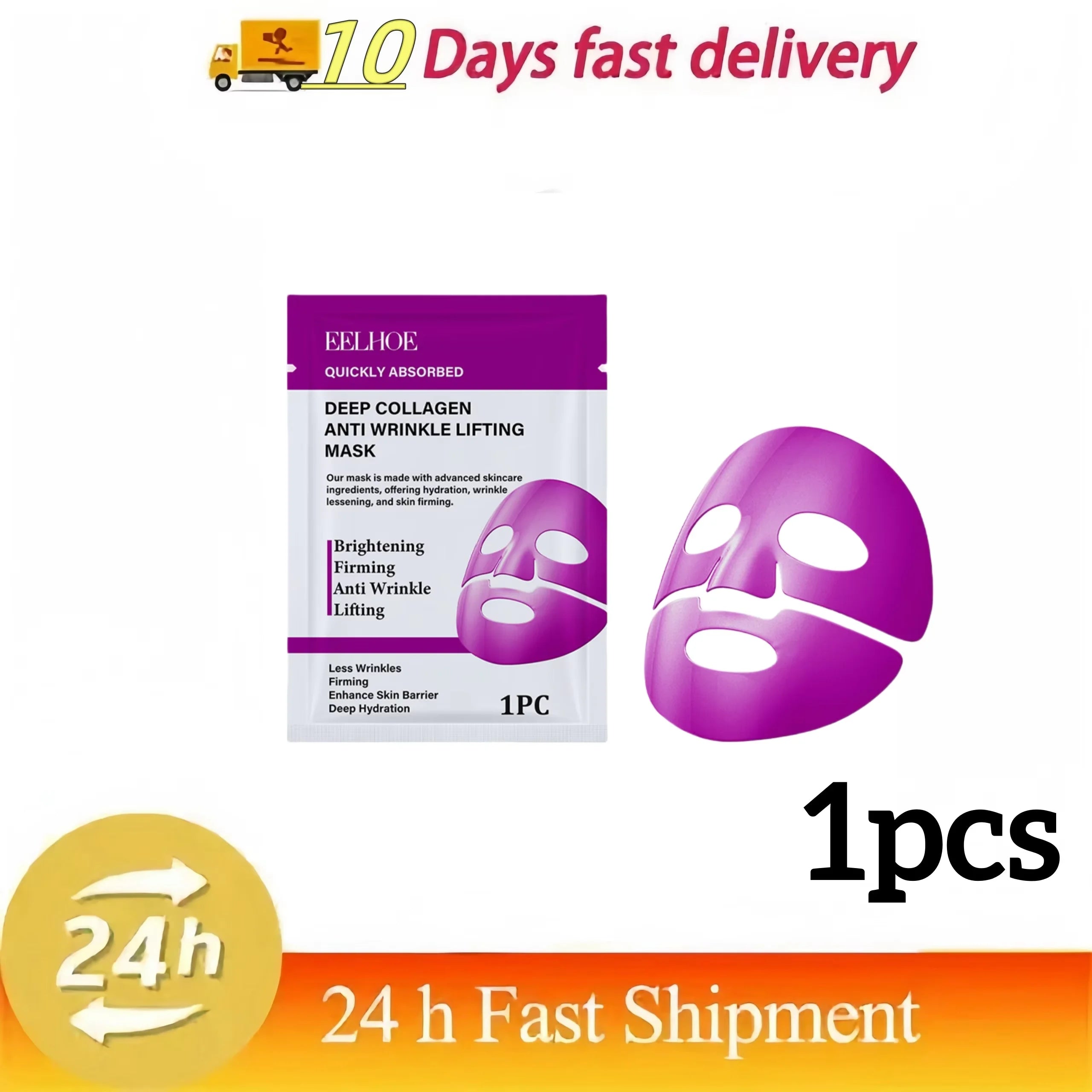 Collagen Anti Wrinkle Facial Mask Anti Aging Fade Fine Lines Firm Skin Whitening Moisturizing Lifting SkinCare Korean Cosmetics