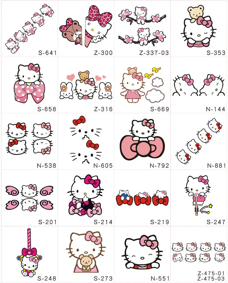 Sanrio Anime Hello Kitty Car Sticker Kawaii Kitty Cat Auto Window Decals Rear Windshield Stickers Car Decor Sticker Laptop Decal