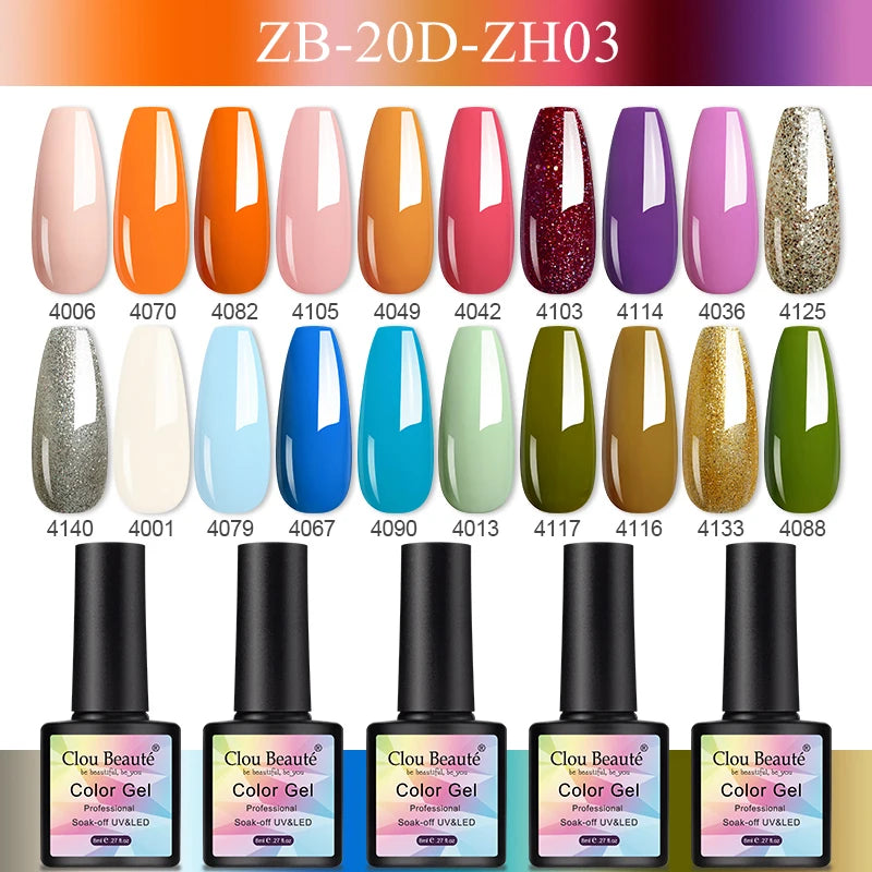 Clou Beaute 20pcs/lot UV LED Gel Lacquer vernis semi permanent Gel Nail Polish Set lakiery hybrydowe gel uv para unhas Gellak