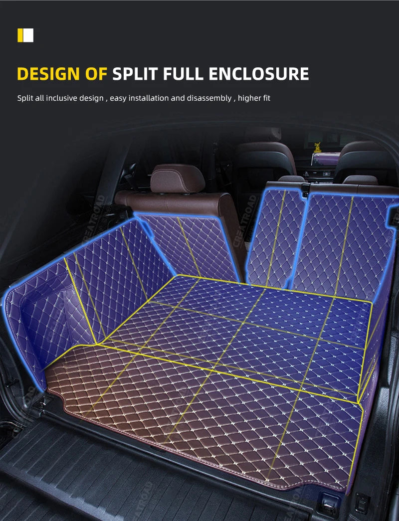 Full Coverage Trunk Mat For Porsche Macan 2014-2023 22 21 20 19 18 17 16 15 Car Boot Cover Pad Interior Protector Accessories