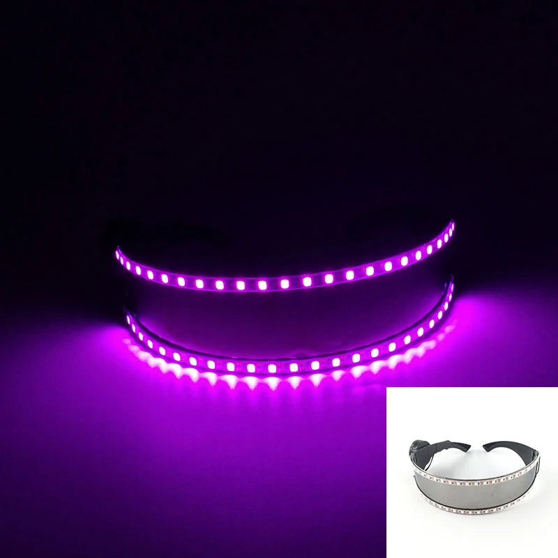 New Cool Cyberpunk Style Glasses Glowing Party Decor Luminous LED Sunglasses Lighting Up Bar Rave Music Dancing Party