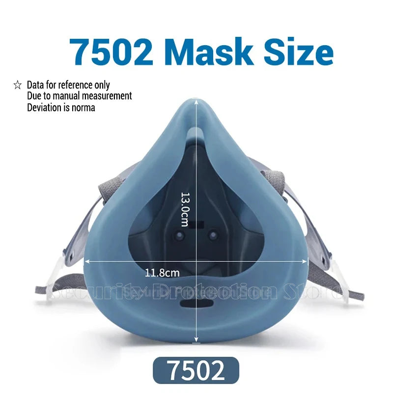 7502+2097 2138 Half Facepiece Mask Reusable Respirator P100 Respiratory Protection Nuisance Level Organic Vapor for 3m 7502 Mask
