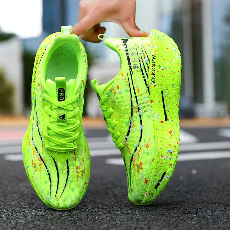 Supercritical E-TPU Marathon Running Shoes Men Women High-quality Road Jogging Shoes Light Comfy Sneakers Mesh Training Shoes