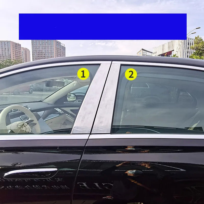 For Mercedes Benz W221 W222 S-Class S400L S320L S500 2008-2020 Car Accessories Window Molding Trim Aluminum car pillar trim