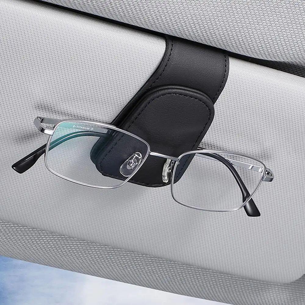 1pc Premium Car Sunglasses Holder Sun Visor Clip with Secure Storage Box, Stylish Driving Organizer for Quick Access and Space-S