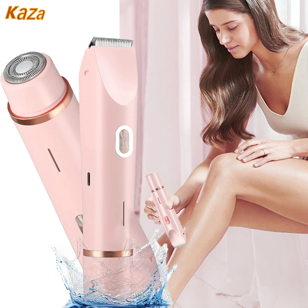 Electric Shaver for Women Arms Armpit Legs Pubic Hair Electric Razors for Women Rechargeable Bikini Trimmer for Women Body Hair