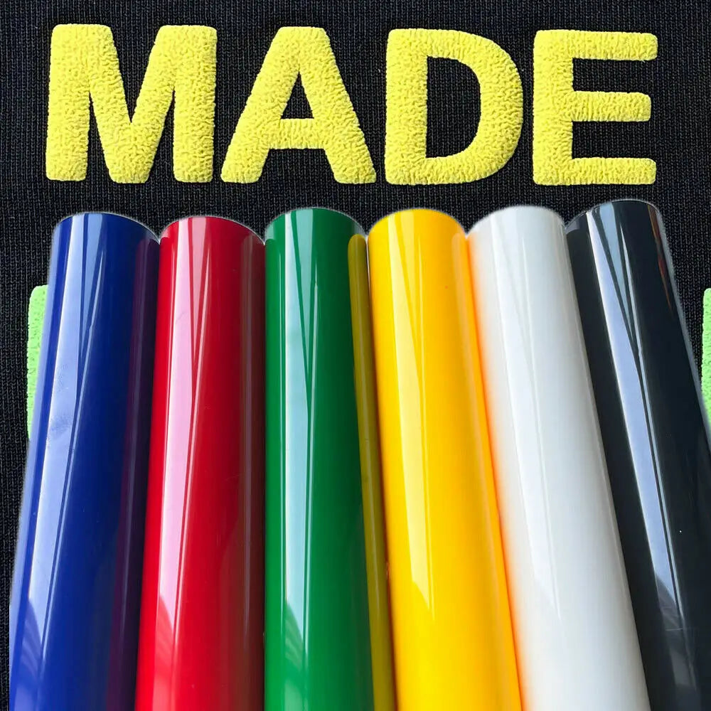 30x25cm 6pcs Bundle 3D Puff Heat Transfer Vinyl Film Iron on Tshirts HTV Sheets Vinyl for Cut for Apparel Handmade DIY Decor