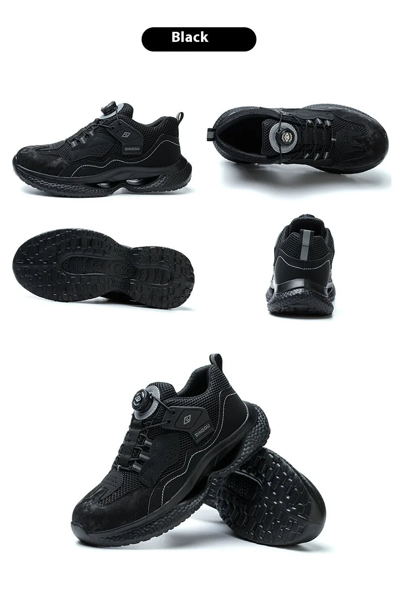 Lightweight Men Labor Protection Shoes Comfortable Safety Work Footwear Indestructible Anti Smashing Anti Nail Male Boots
