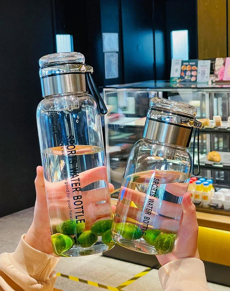 2L Large Capacity Glass Water Bottle Transparent Milk Juice Cup  for Tour Outdoor Sports and Travel Leak Glass Bottle