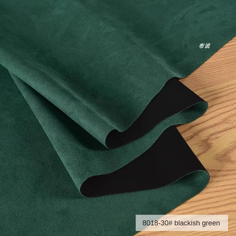 Elastic Suede Fabric By The Meter for Coats Skirt Dresses Clothing Pants Diy Sewing Cloth Soft Comfortable Smooth Green Series