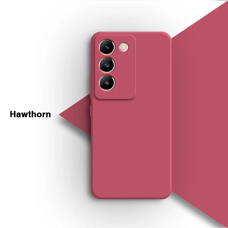 Soft Square Phone Case for VIVO V40 SE 5G 6.67" Shell Original Candy Funda Silicone Classic Straight Edge Back Cover Accessories