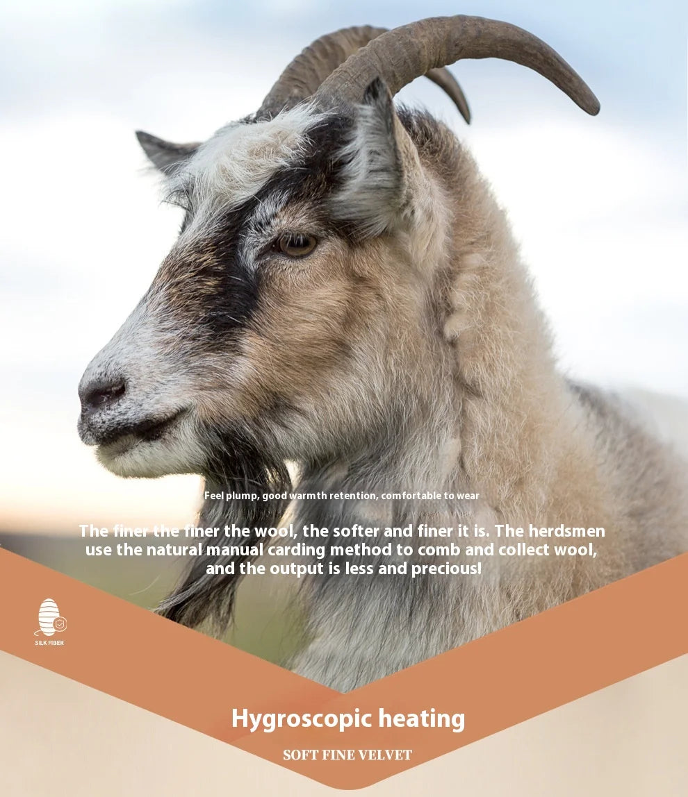 Winter Cashmere Silk Semi-High Neck Thermal Underwear Women's De Velvet Fever Fall Pants Suit Padded and Thickened Couple Suit