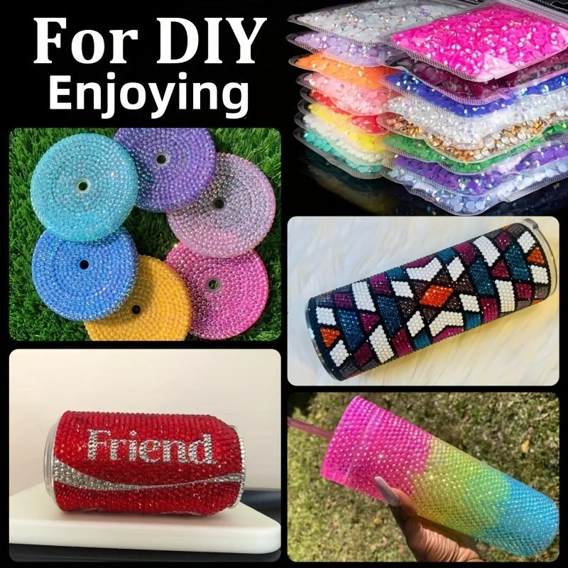 Resin Transparent Rhinestones Blue Series 2-6mm Non Hotfix Flatback Rhinestone For Nail Art Garment Decoration DIY