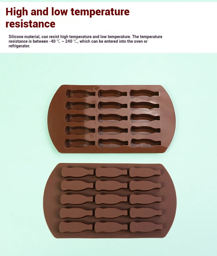 1Pcs DIY Handmade Chocolate Mold Silicone Mold Dubai Chocolate Silicone Mold Baking Supplies Candy Making Tools 10 Squares Choco