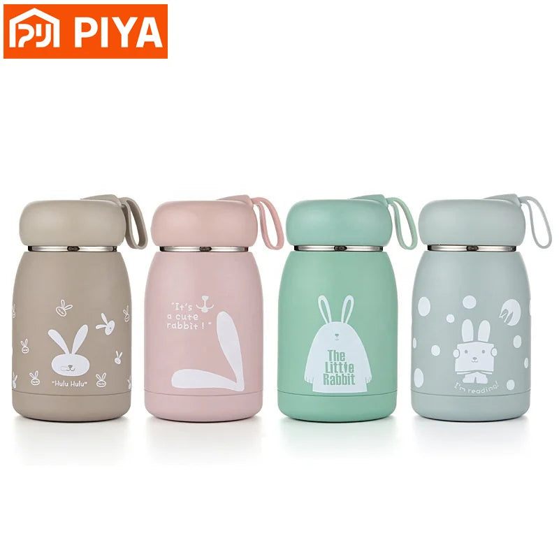 Cute Mini Small Double Wall 304 Stainless Steel Thermos Vacuum Flasks Portable Insulated Water Bottle For Children Student Kids
