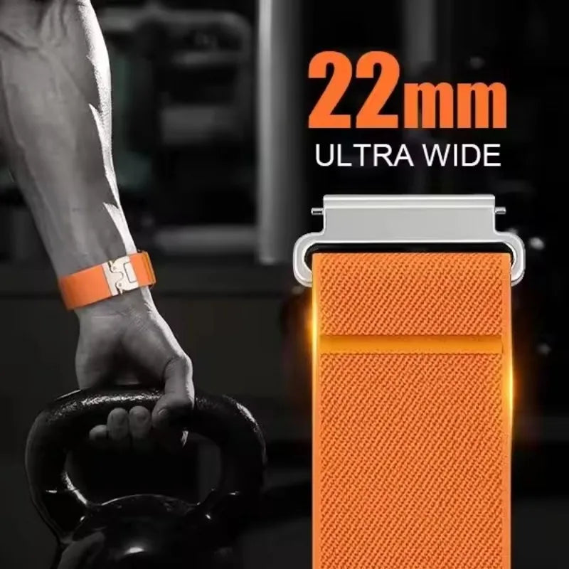 18-20-22mm Parachute buckle Nylon strap for Garmin watch Venu2/venu3 forerunner 945 Watch for Samsung Galaxy Watch 7/6/5/4 Band