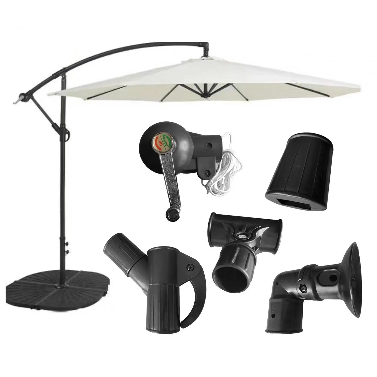 Patio Umbrella Accessories Umbrella Replacement Parts Heavy Duty Holder Parts Parasol , Lifting Fixed Handle