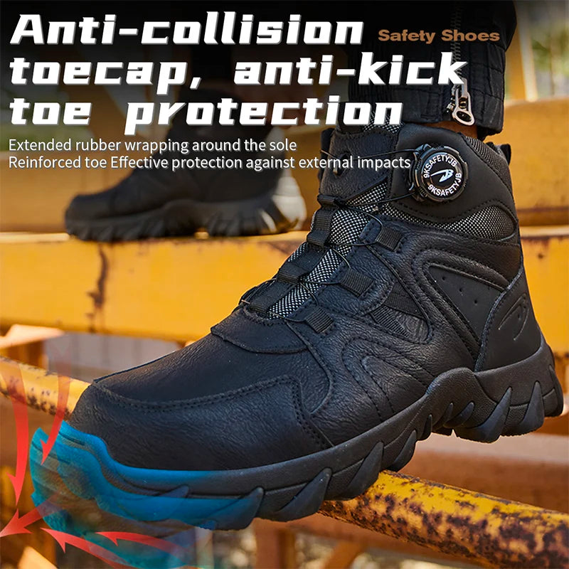 Sneakers Indestructible Shoes Work Safety Shoes With Steel Toe Cap Puncture-Proof Male Security Protective Shoes Tactical Boots