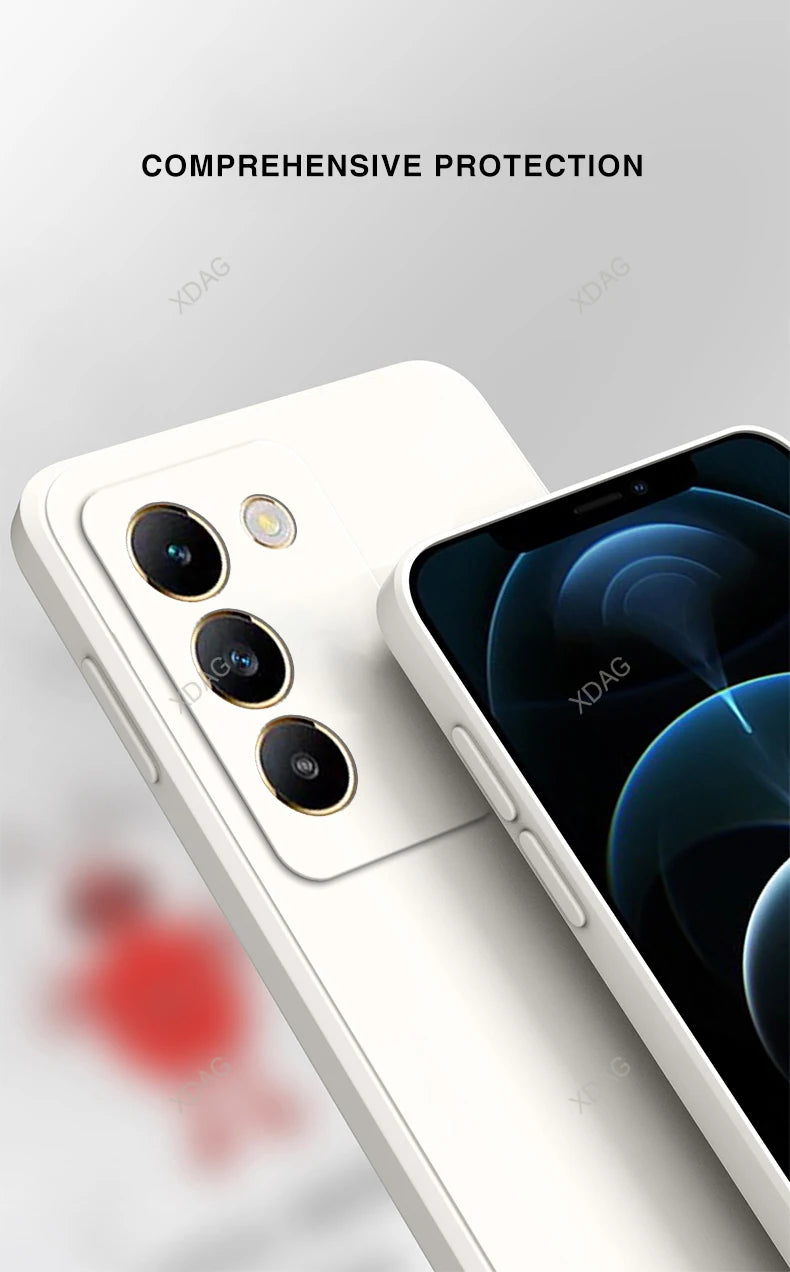 Soft Square Phone Case for VIVO V40 SE 5G 6.67" Shell Original Candy Funda Silicone Classic Straight Edge Back Cover Accessories