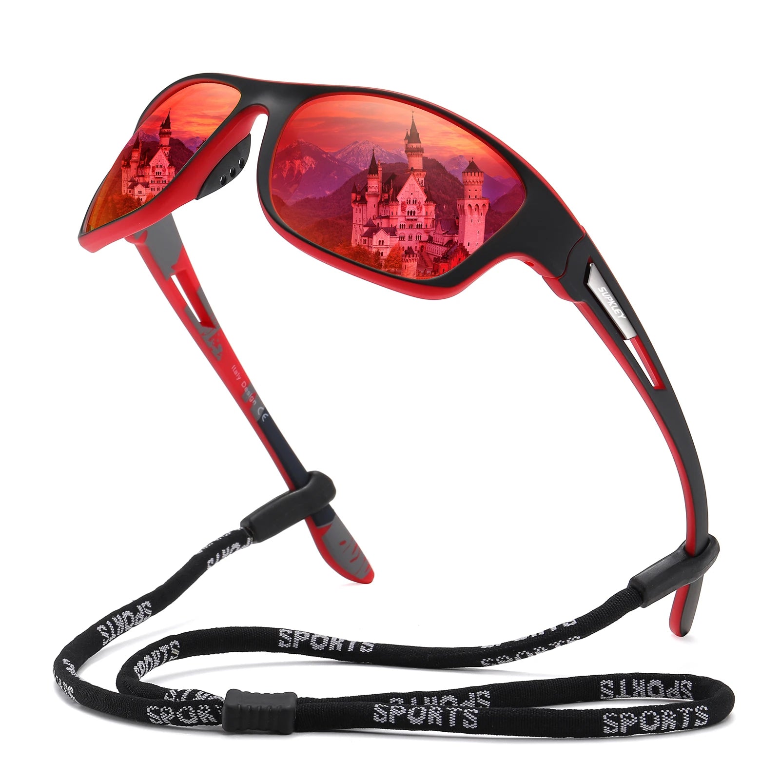 SUPKLEY Men Polarized Colorful Sunglasses Fashion Sports Sunglasses UV400 Men Women Mountaineering Goggles