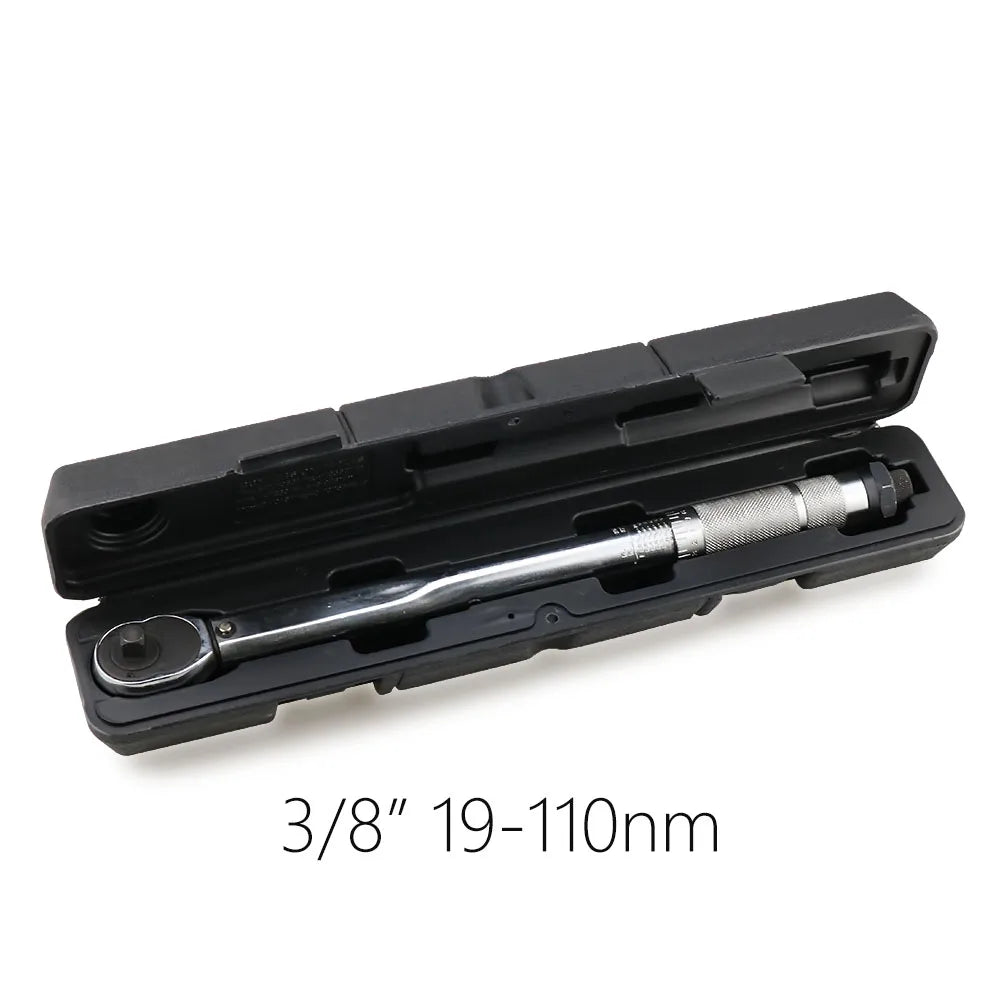 1/4 3/8 1/2-Inch Drive Click Torque Wrench 5-210N.m Square Drive Ratchet Wrench Repair Spanner Key Hand Tools With Box