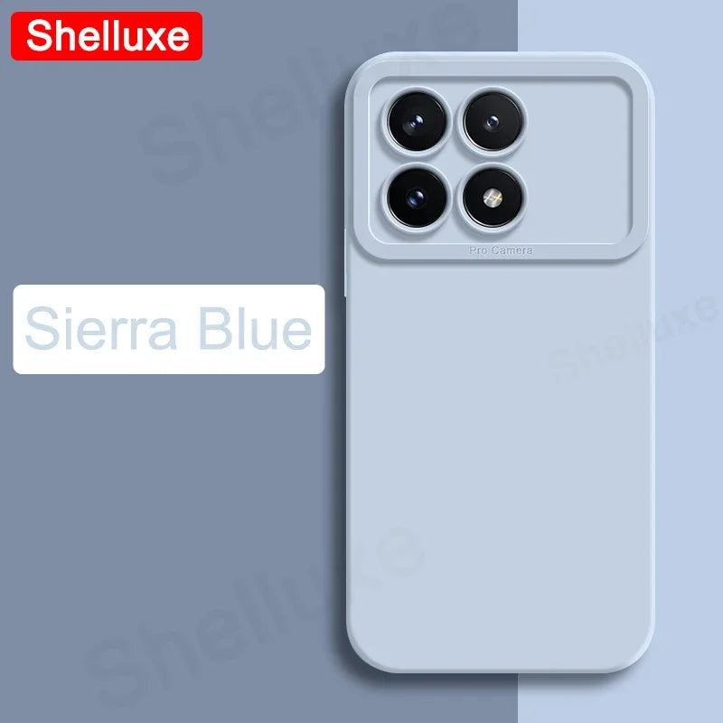 For POCO X6 Pro 5G Case Shelluxe Square Liquid Silicone Soft Cover For Xiaomi PocoX6 Pro For Xiomi Pocophone X4 GT Phone Cases