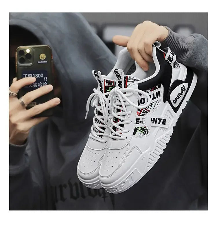 Casual Fashion Leather Sneakers New Skateboard Mens Shoes Outdoor Running Sports shoes Hiking Tennis Platform Luxury footwear