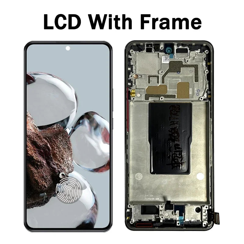 6.67'' AMOLED for Xiaomi 12T 12TPro LCD 22071212AG Display Touch with Frame Digitizer Assembly For Mi 12T 12T Pro 22081212UG