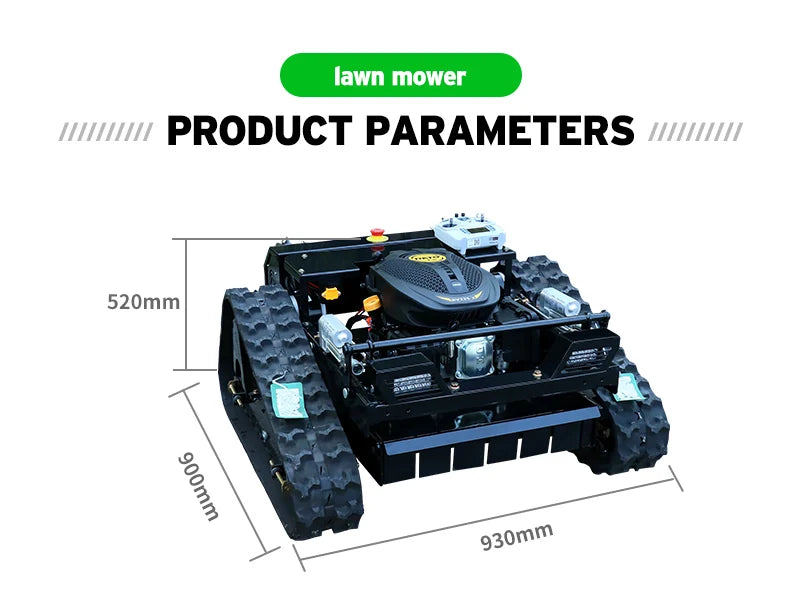 Customized remote-controlled crawler lawn mower