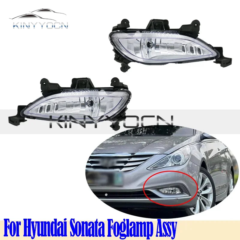 For Hyundai Sonata 2010 11 12 Front Bumper Fog Light Foglight Fog Lamp Foglamp DRL Day Running Lamp Headlamp