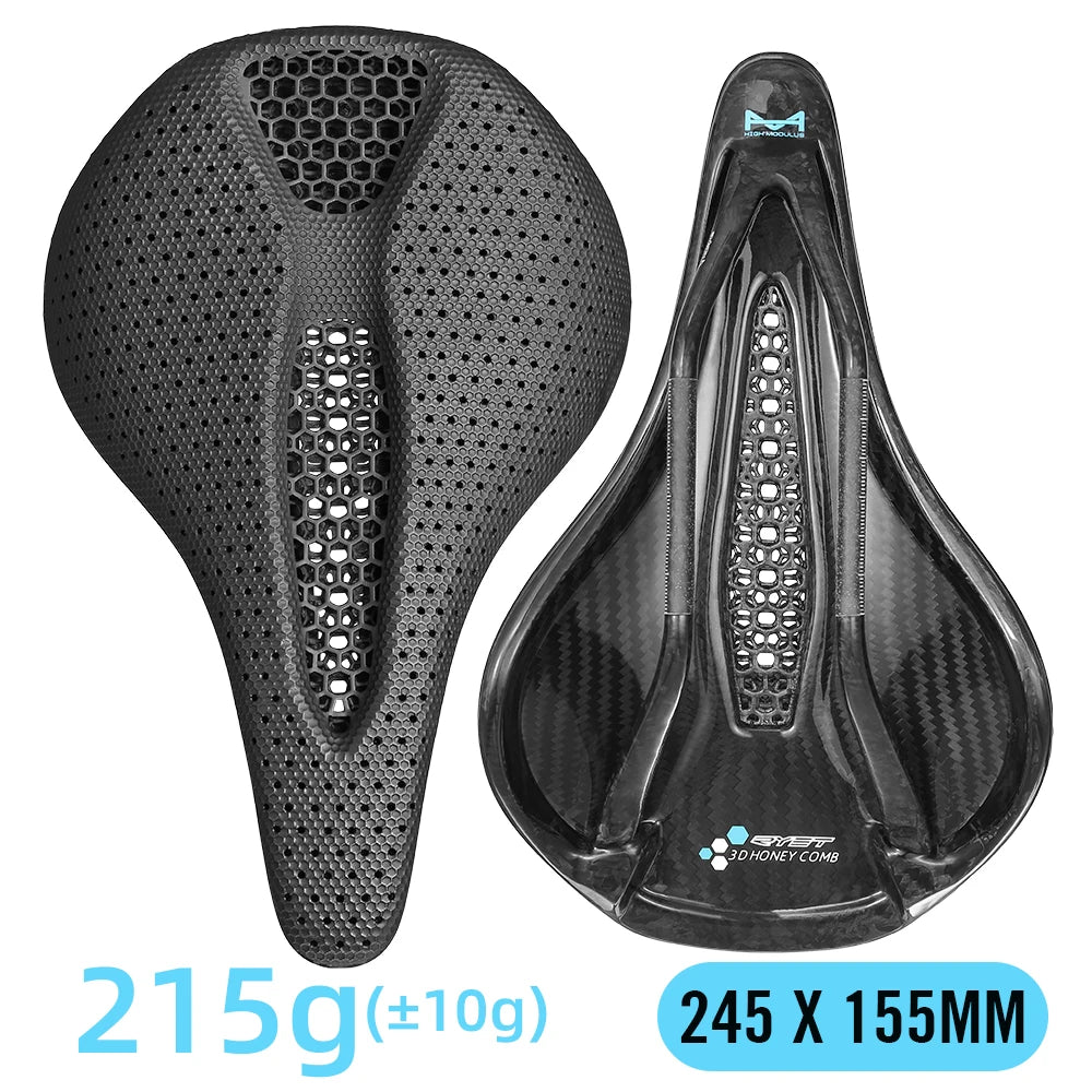 RYET Carbon 3D Printed Saddle 145/155MM 130g 7*9 Bike Seating For Men Women Triathlon Road MTB Mountain Gravel Cycling Parts
