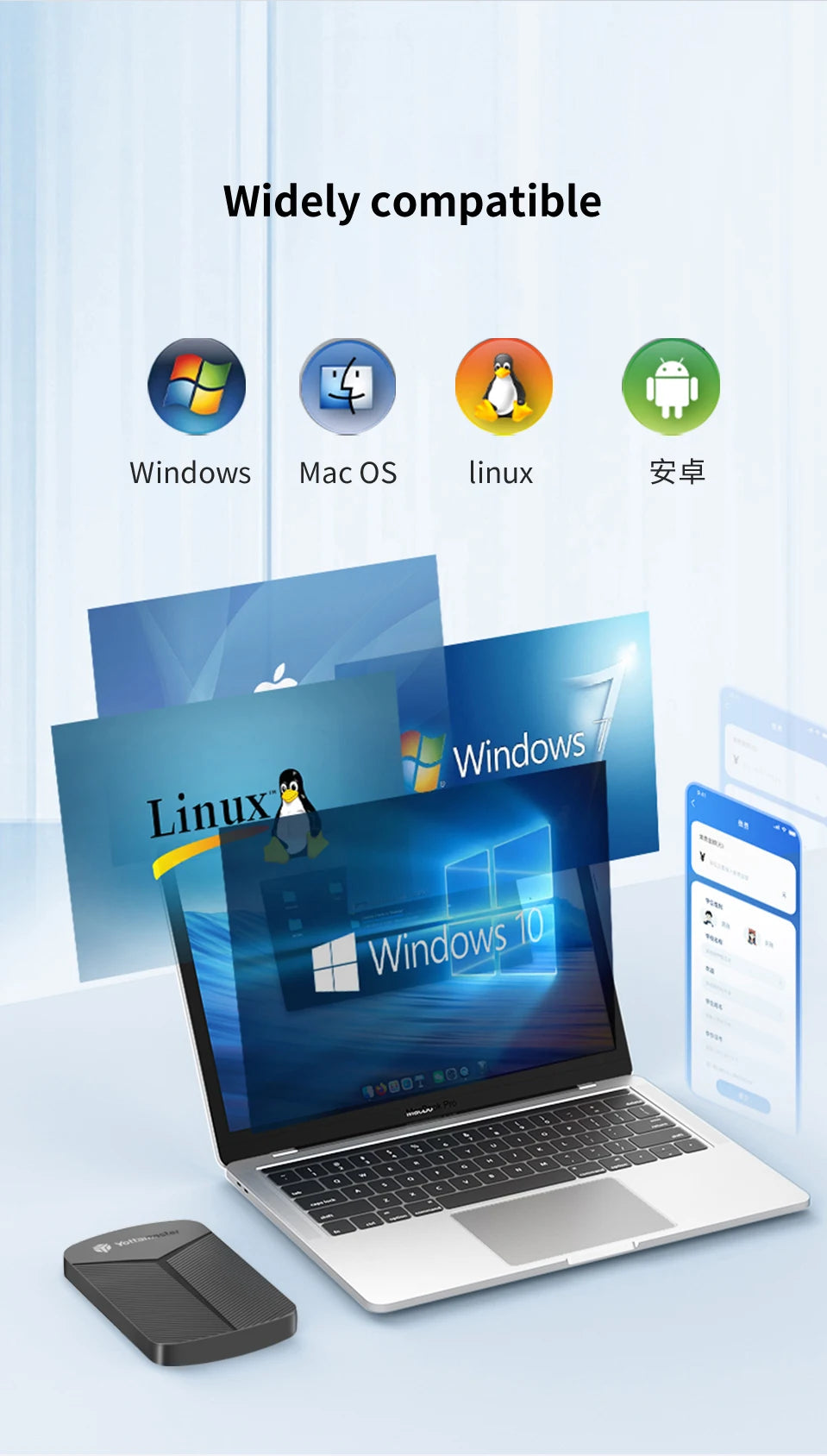 Yottamaster 2.5inch HDD Enclosure SATA to USB 3.0 Adapter Hard Disk Case 6Gbps UASP Hard Drive Enclosure for Windows Mac Linux