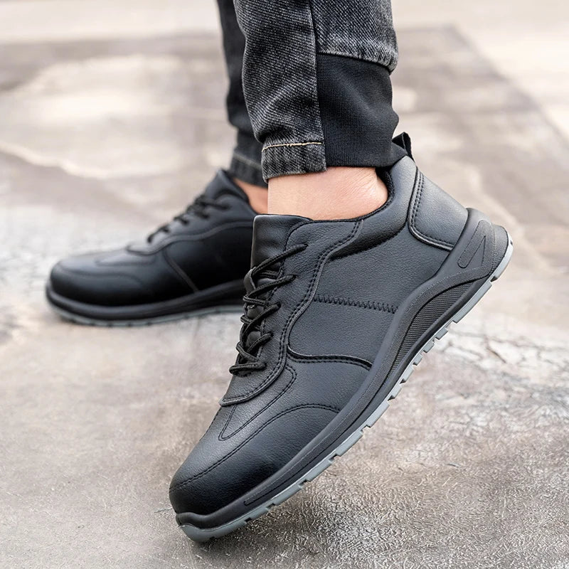 6KV Insulation Safety Work Shoes For Men And Women Waterproof Black Leather Shoes Non-slip Kitchen Shoes Indestructible Boots