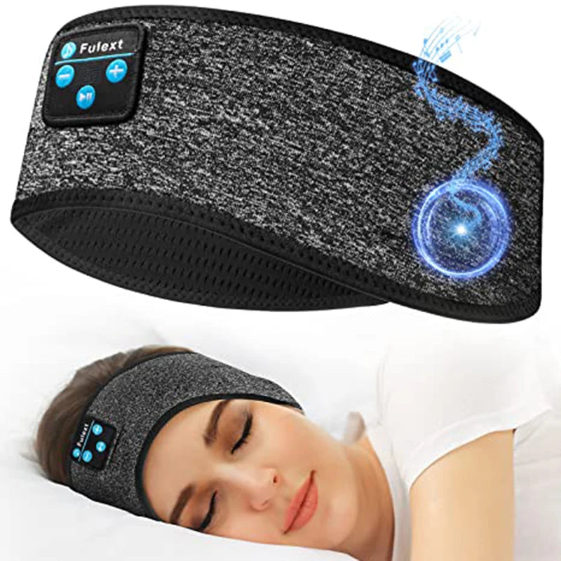Wireless Bluetooth 5.0 Earphone Sleeping Band Music Headphones Soft Elastic Comfortable Eye Mask Sleep Headset for Side Sleeper