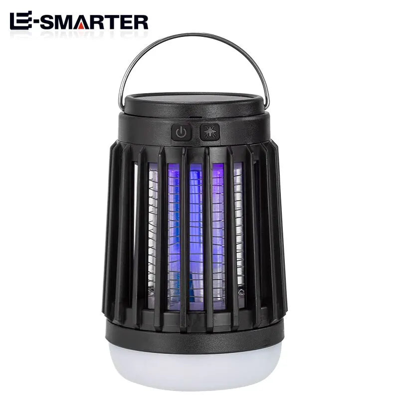 Electric Mosquito Killer Lamp UV Light Bug Zapper Trap Solar Charging Rechargeable Summer Fly Swatter Insect Killer Light
