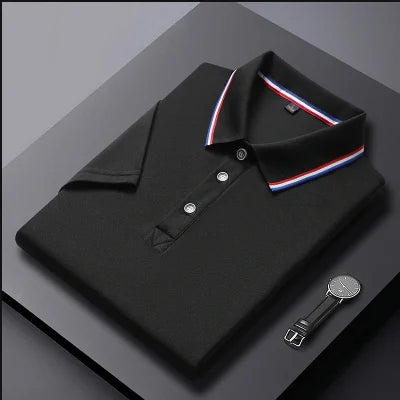 New Summer Men's and Women's Casual Collar T-shirt Breathable Short Sleeved Polo Shirt
