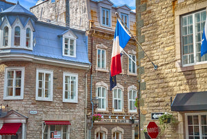 Tri-Color Flag On Rue Saint Louis