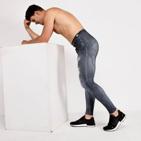 Black denim Meggings