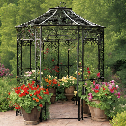 Blooming Containers metal Gazebo
