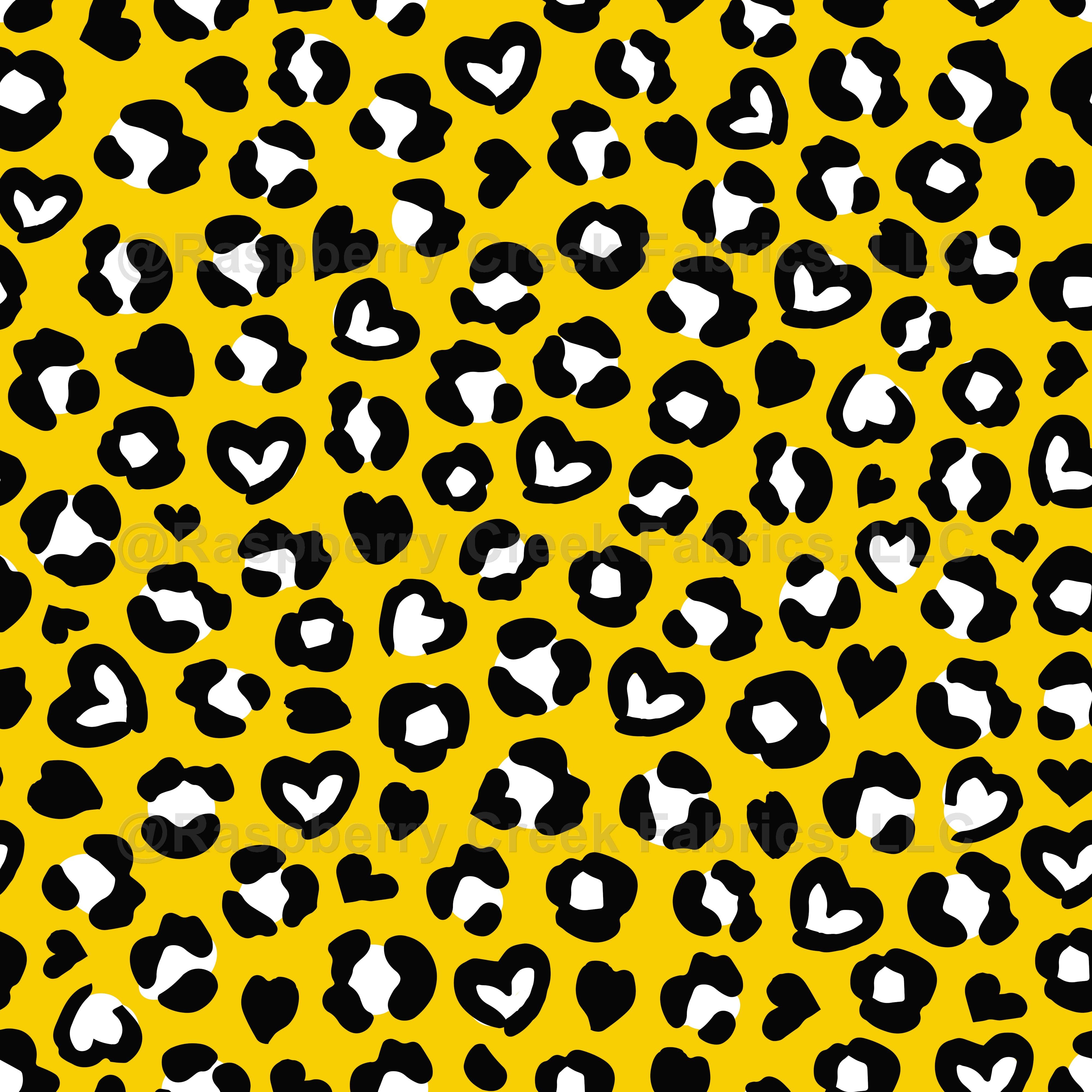 Animal Print, Yellow Leopard, Cheetah Spots, Hearts