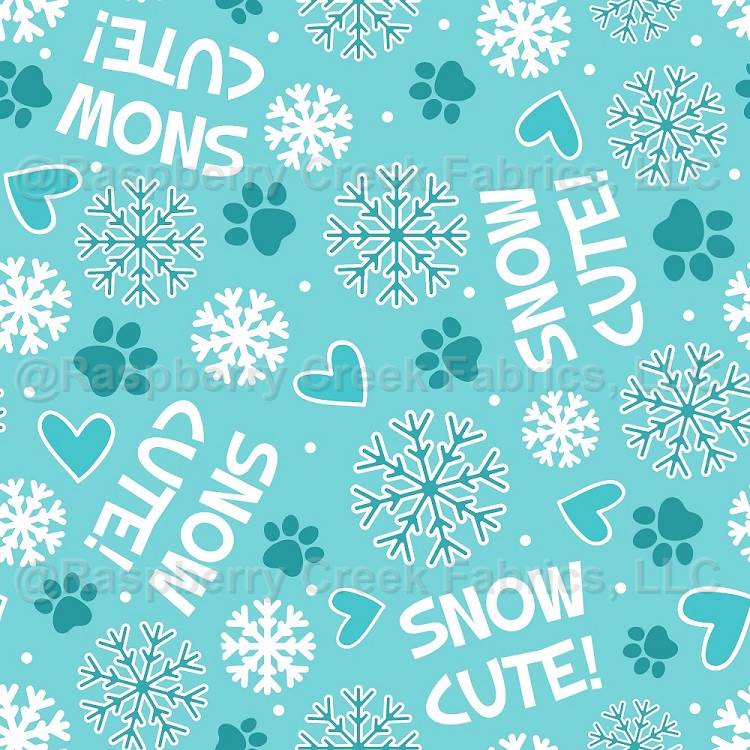 Snow Cute! in Aqua Blue