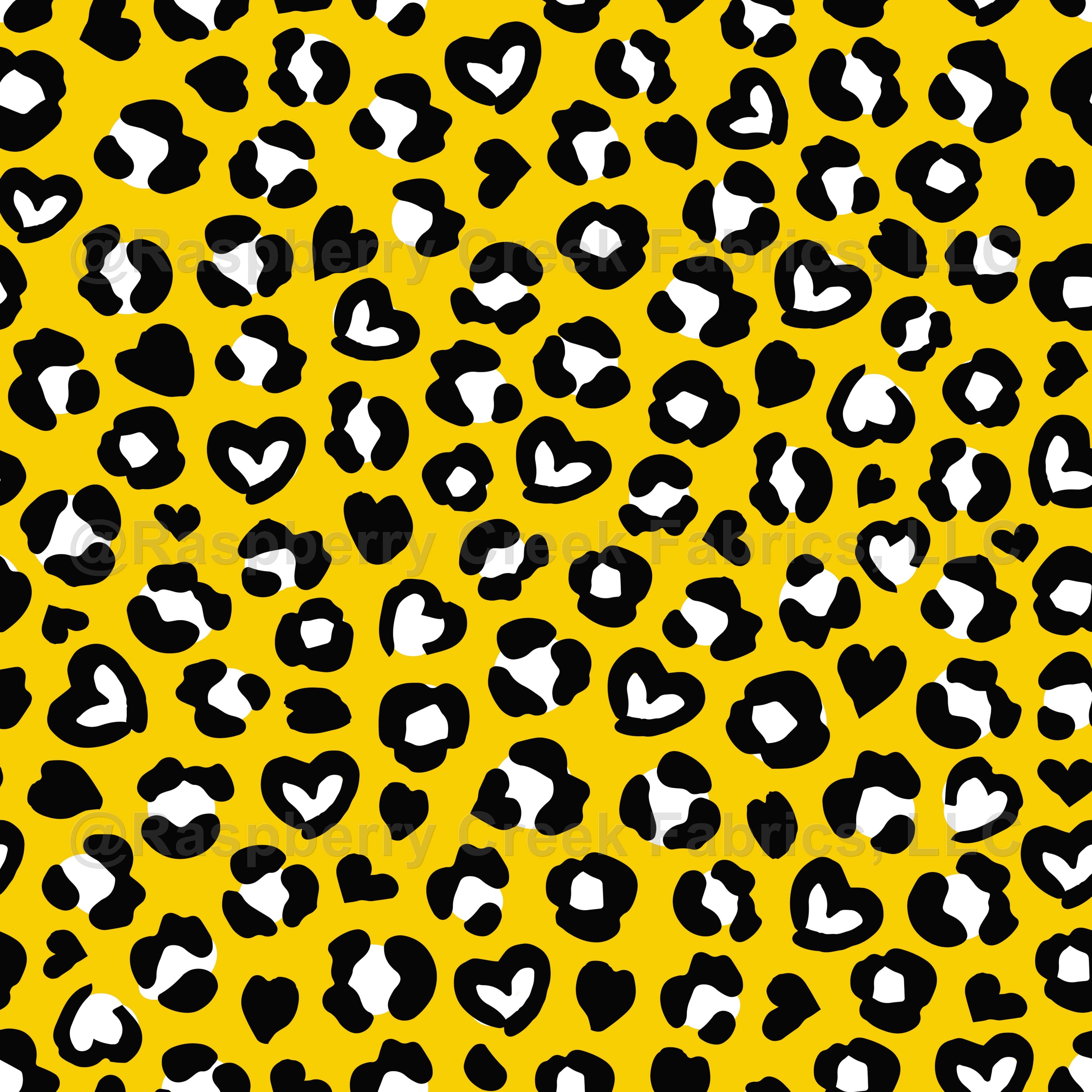 Animal Print, Yellow Leopard, Cheetah Spots, Hearts