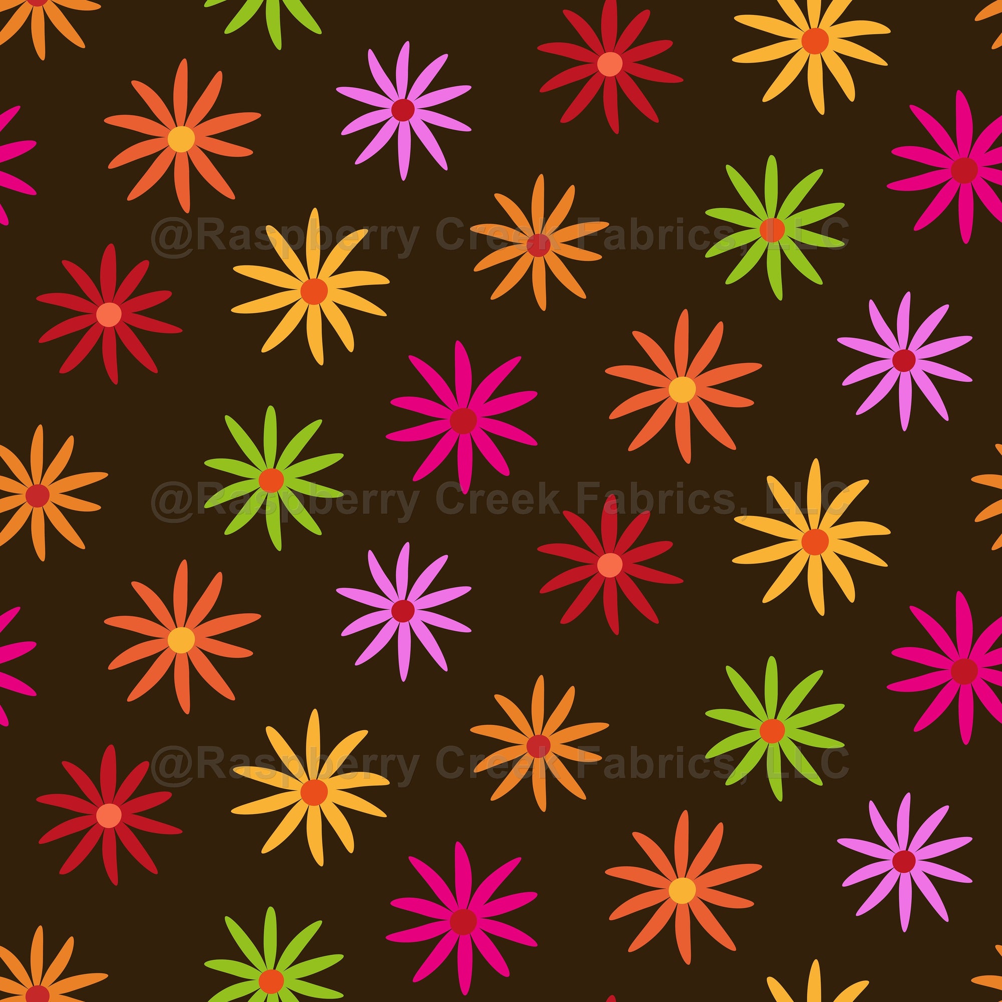 70s Groovy Flower Waterproof Fabric by The Yard Vintage Daisy Hippie Style  Home DIY Fabric by The Yard Rustic Floral Orange Pink Upholstery Fabric for